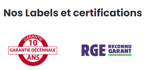Nos labels de certifications chauffage
